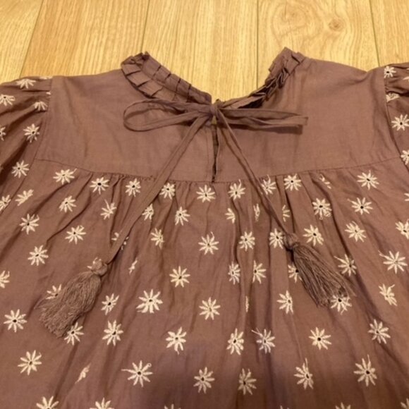 Women's Boho Babydoll Short Sleeve Summer Top - Picture 5 of 8